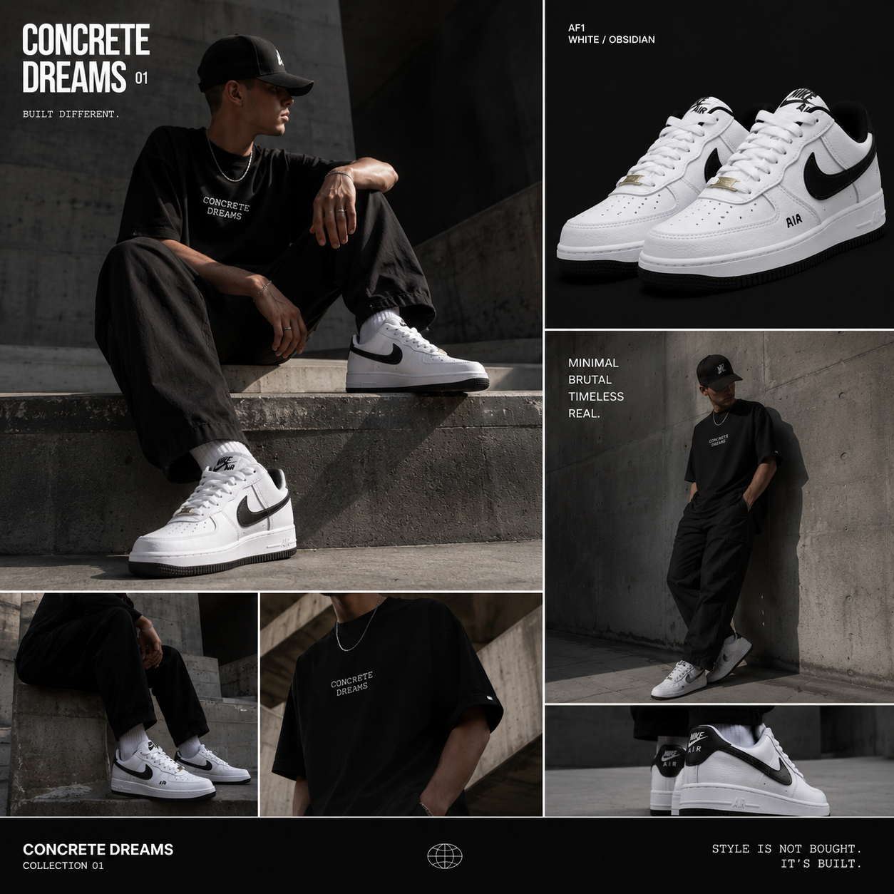 Nike Air Force 1 Low 07 Blanco Obsidian