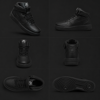 Essential AF1 Mid Triple Black